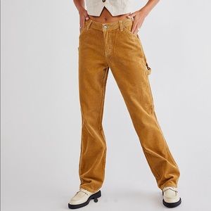 Free People x Dickies carpenter cord pants, ginger, 0/24